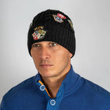 Bonnet Barbarians noir multi-nations doublé polaire - BACK to LEGEND