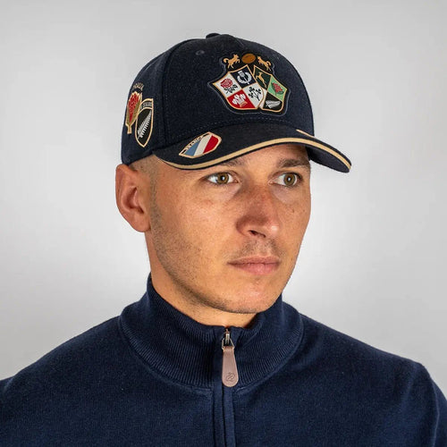 Casquette bleu marine BARBARIANS multi-nations