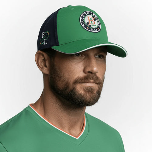 Casquette tricolore verte bleue et blanche BACK to LEGEND