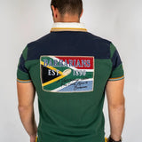 Polo Barbarians vert foncé AFRIQUE DU SUD (vue de dos)