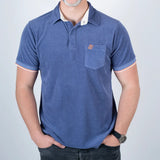Polo homme bleu en tissu éponge - Blacks Legend