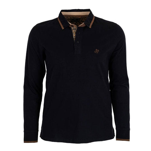 Polo Blacks Legend noir à manches longues siglé BL
