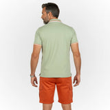 Polo homme vert amande en jersey élasthanne Blacks Legend (vue de dos)
