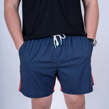 Short de bain tricolore marine/rouge/turquoise BACK to LEGEND