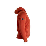 Sweat à capuche zippé orange BACK to LEGEND (vue de profil droit)