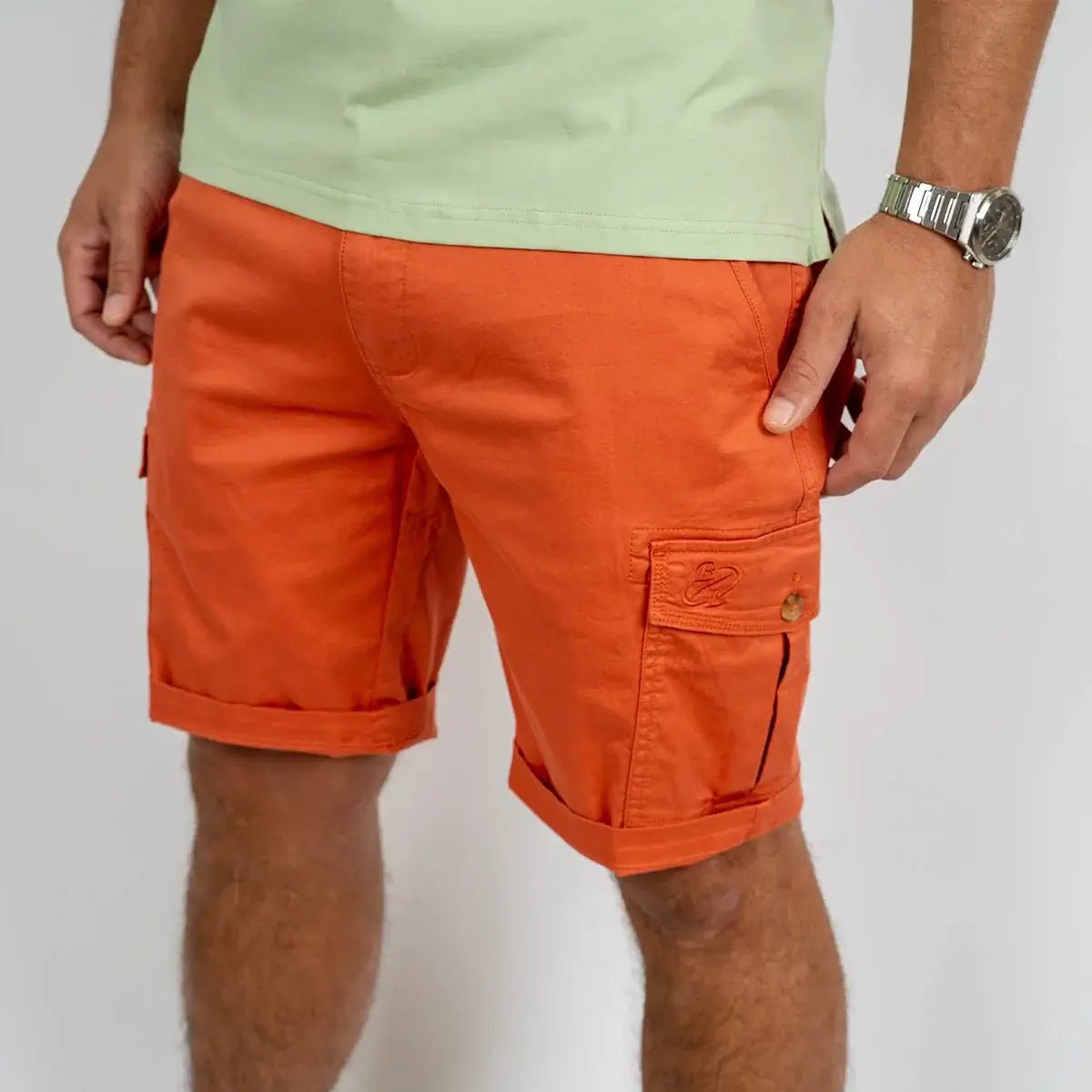 Bermuda cargo orange pour homme Blacks Legend
