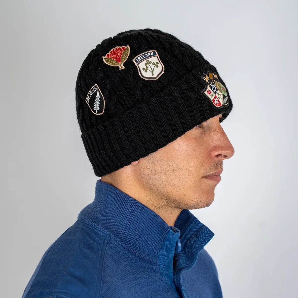 Bonnet Barbarians noir multi-nations doublé polaire - BACK to LEGEND