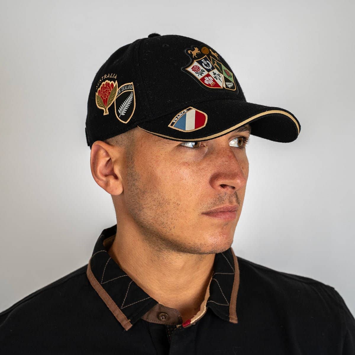 Casquette noire BARBARIANS multi-nations