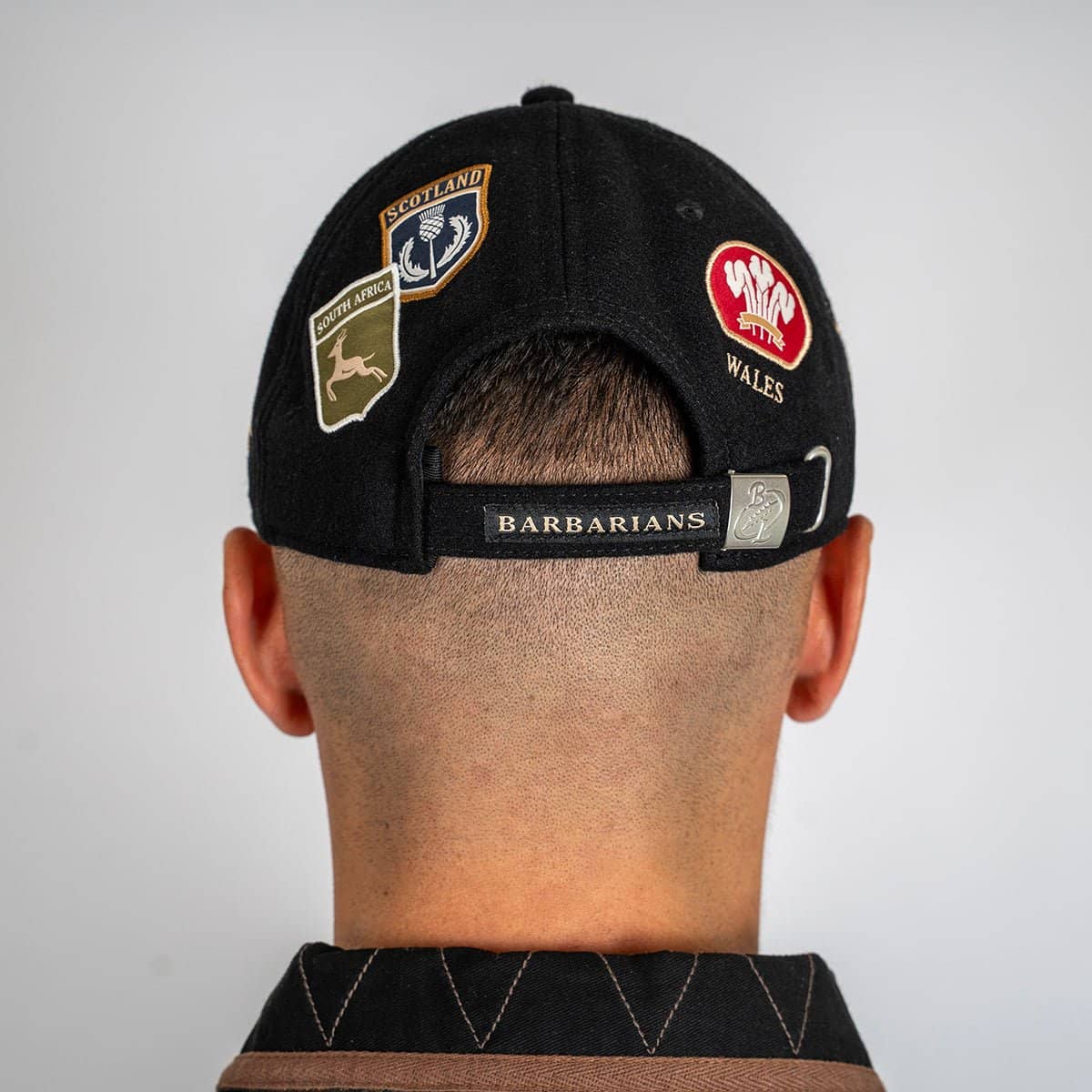 Casquette noire BARBARIANS multi-nations (vue arrière)