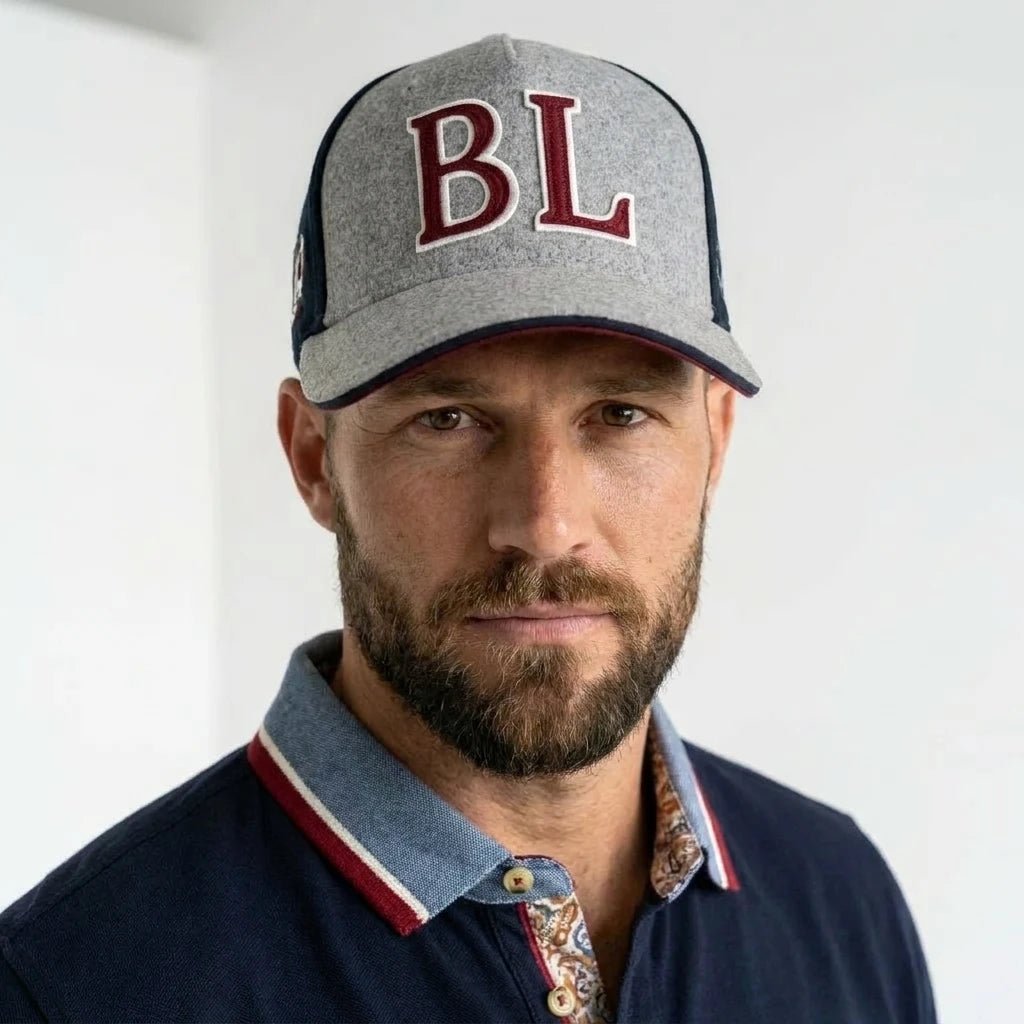 Casquette bicolore gris / bleu marine BACK TO LEGEND