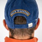 Casquette bleu indigo en velours BACK to LEGEND (vue de dos)