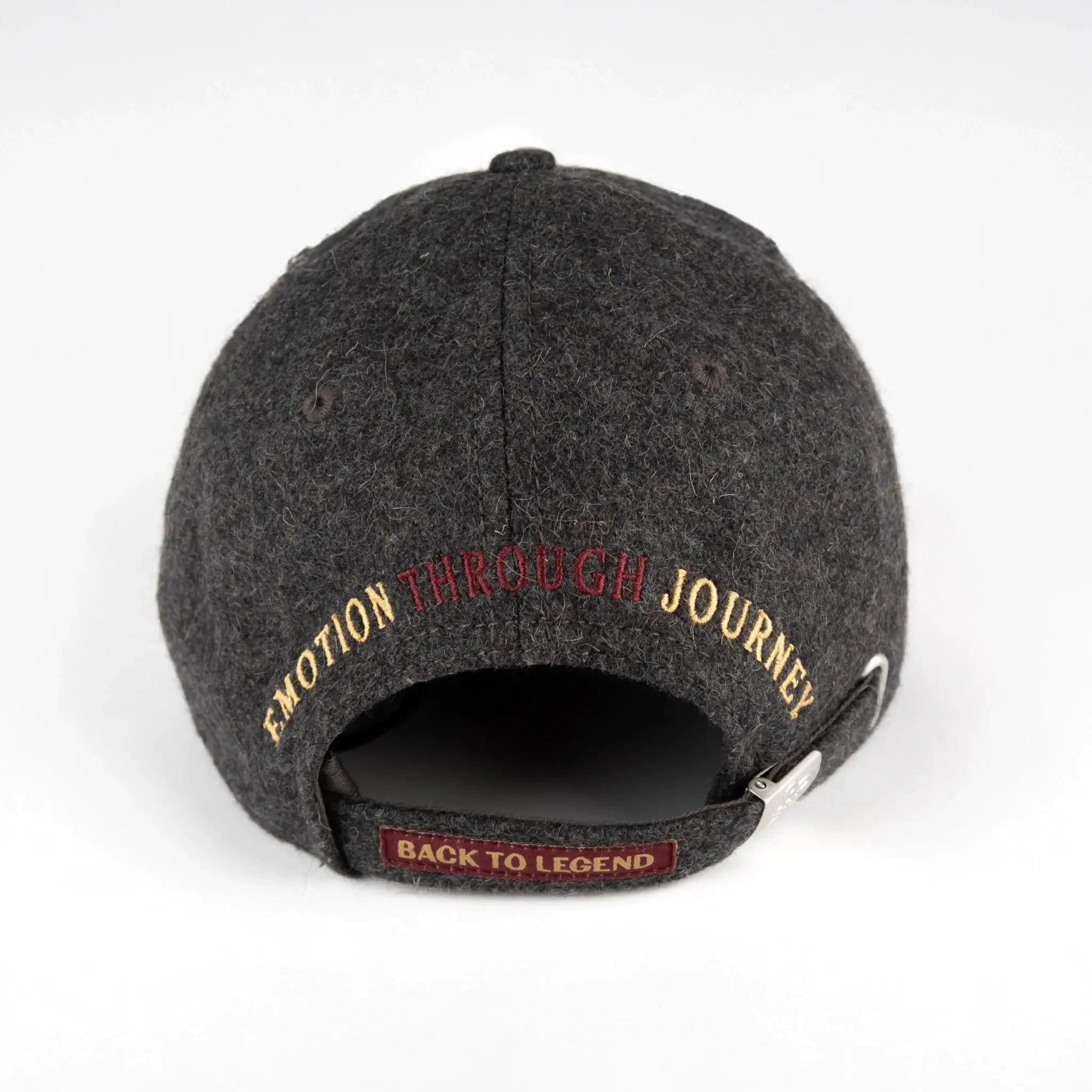 Casquette grise en feutrine pour homme  BACK TO LEGEND (vue de la face arrière)