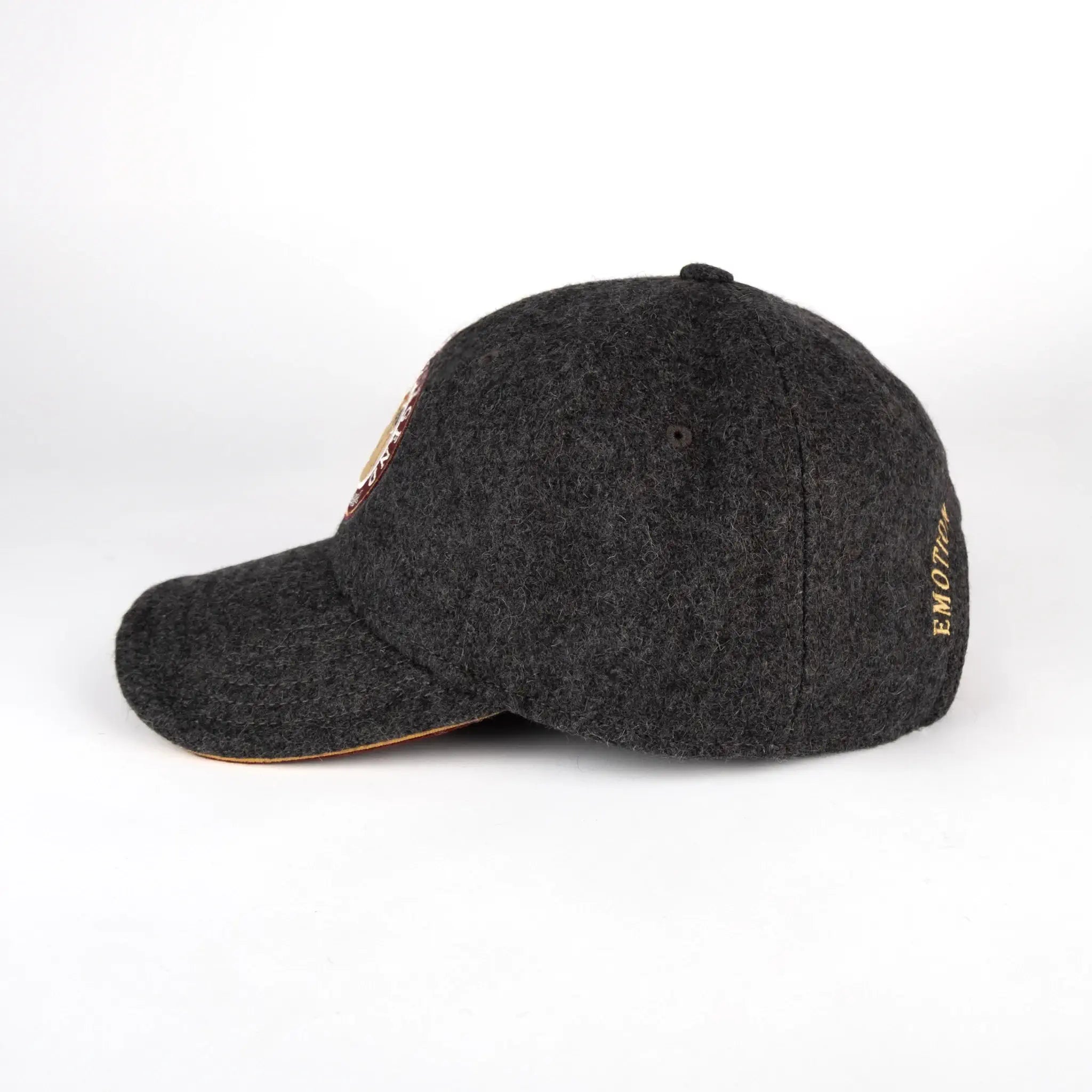 Casquette grise en feutrine pour homme  BACK TO LEGEND (vue de profil gauche)