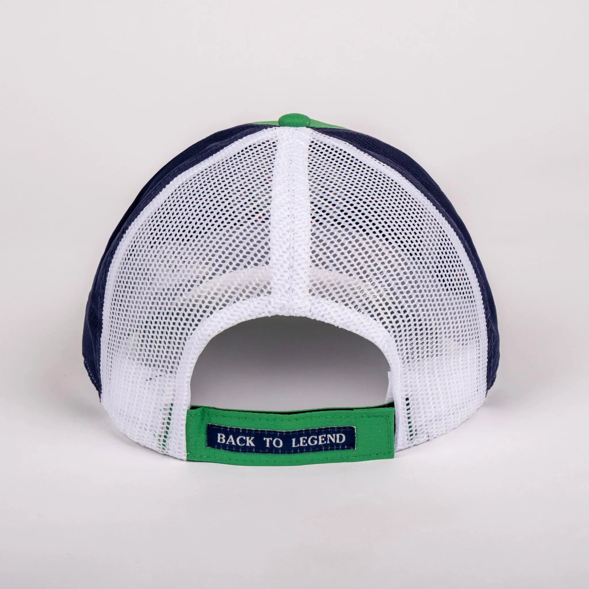 Casquette tricolore verte bleue et blanche BACK to LEGEND