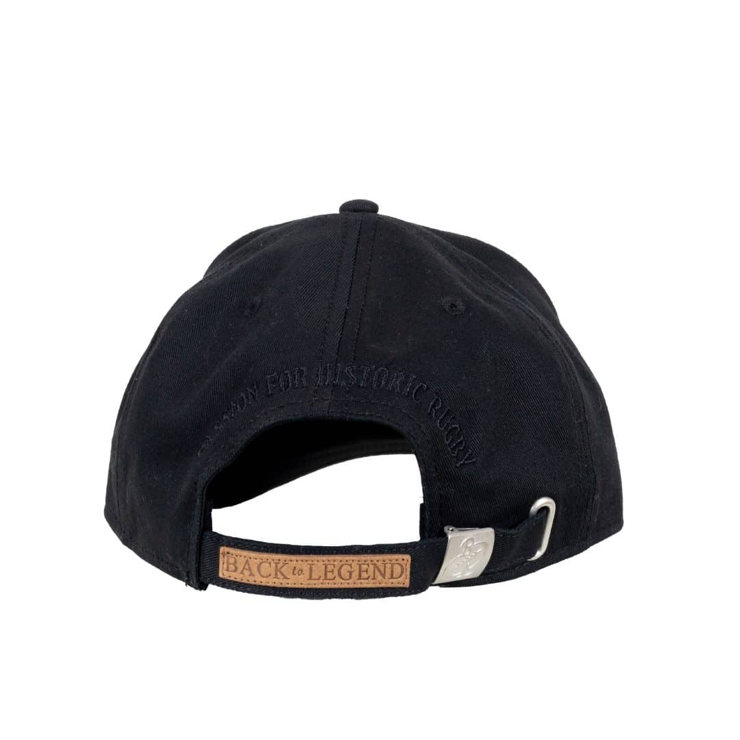 Casquette twill noire d'esprit rugbystique (vue arrière)