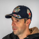 Casquette en velours BARBARIANS multi-nations bleu marine - Blacks Legend