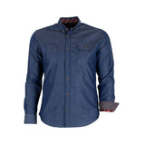 Chemise à manches longues Back to Legend en chambray foncé (vue de face)