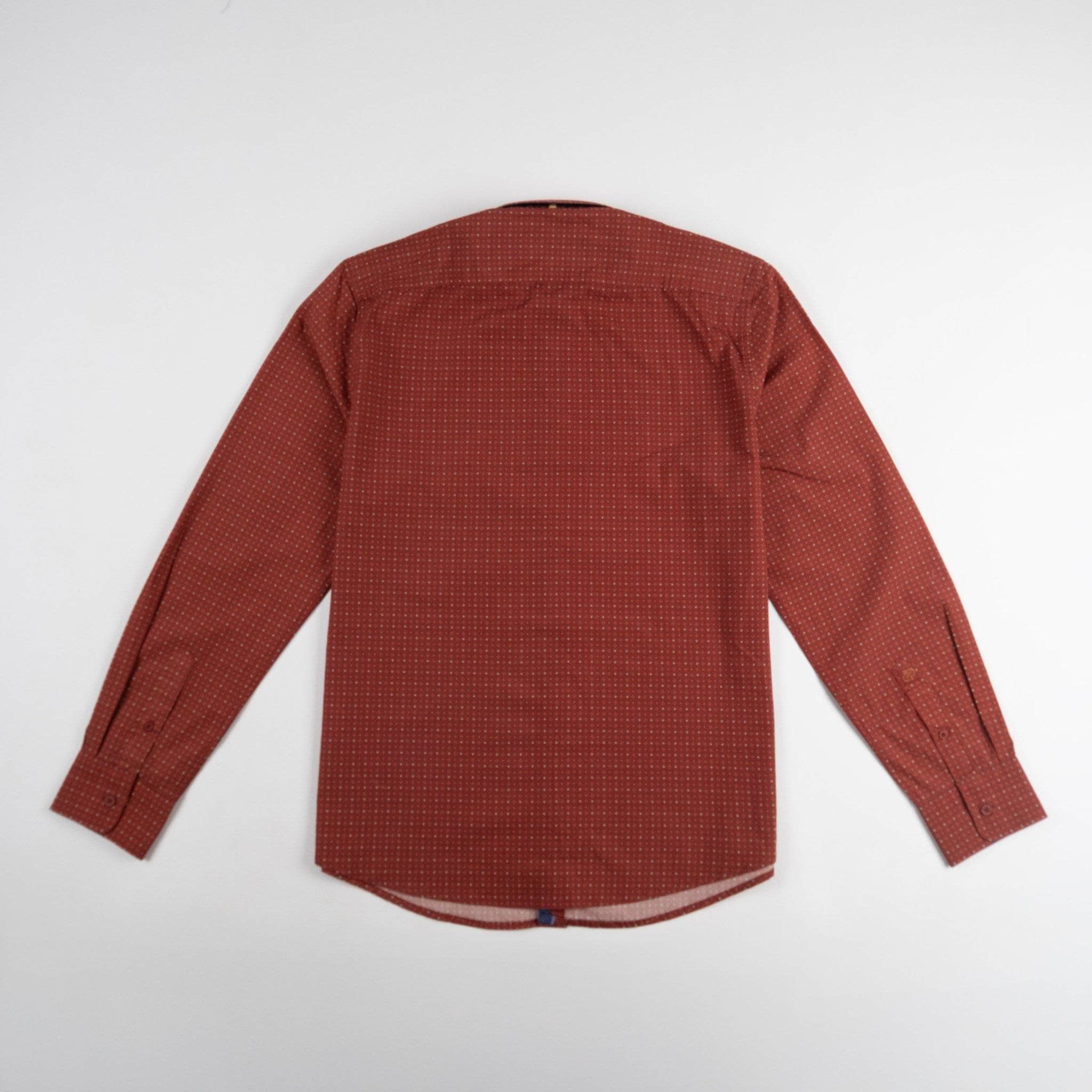 Chemise BACK TO LEGEND homme rouge à manches longues en popline (chemise à plat de dos)