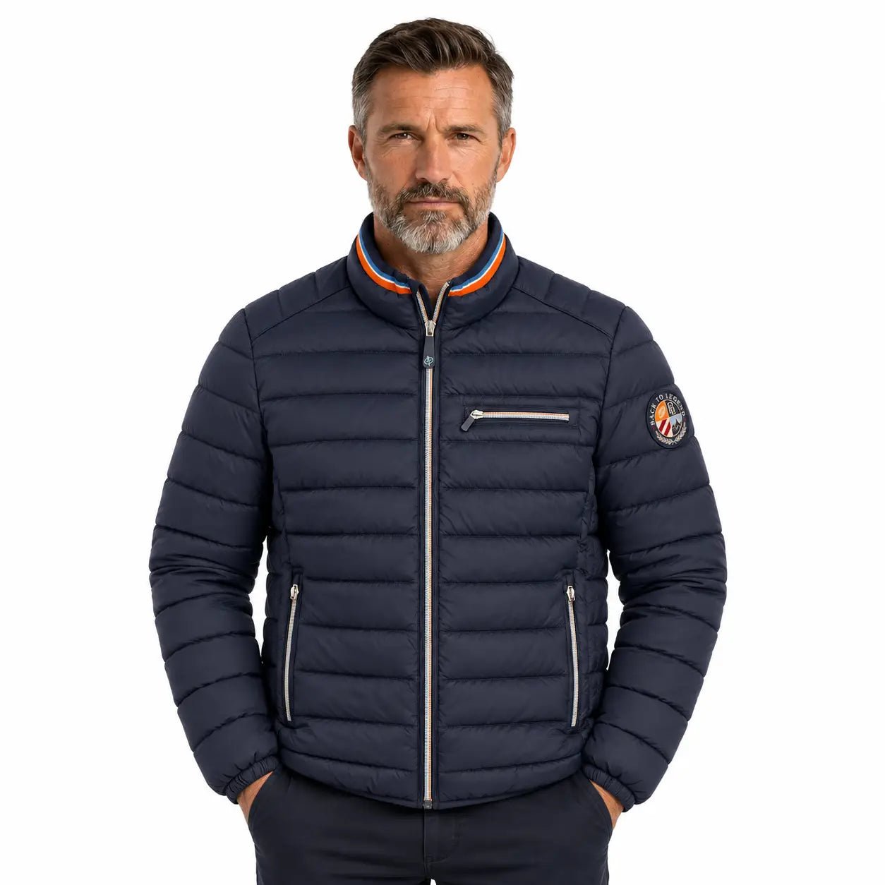 Doudoune homme doublée bleu marine BACK TO LEGEND