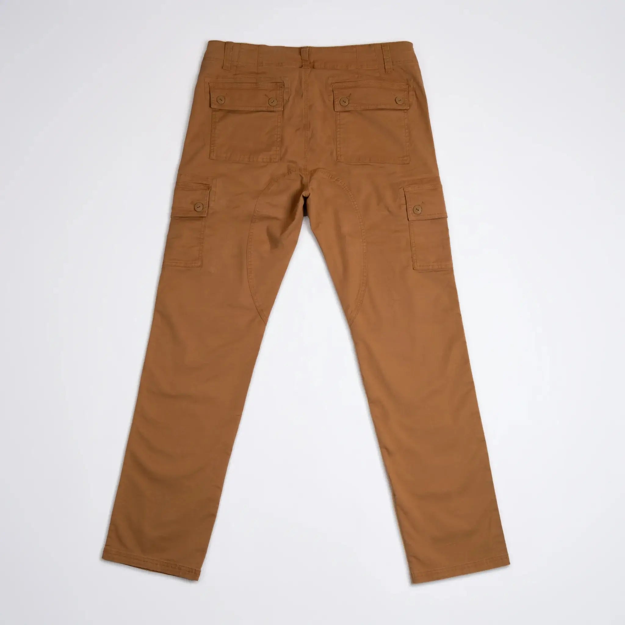 Pantalon cargo beige pour homme en mix coton/élasthanne BACK to LEGEND (vue de dos)