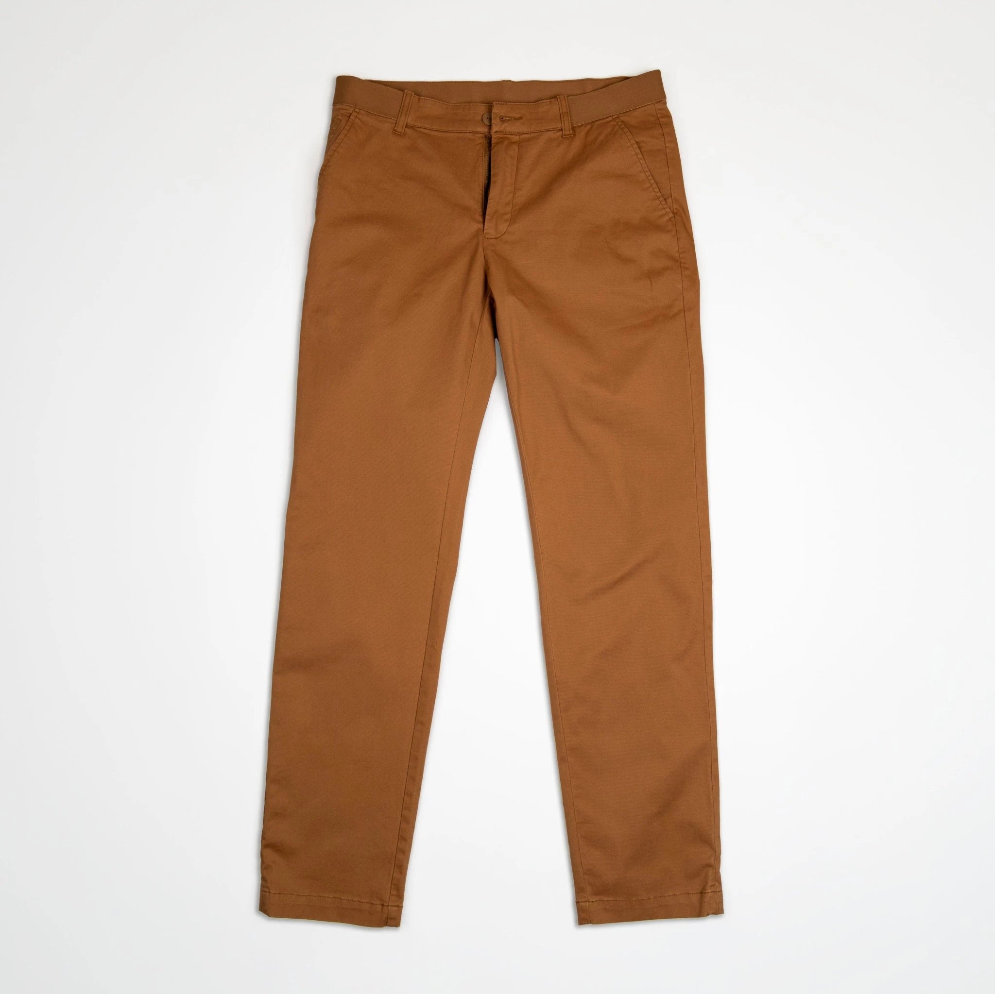 Pantalon chino marron pour homme en coton et élasthanne BACK to LEGEND