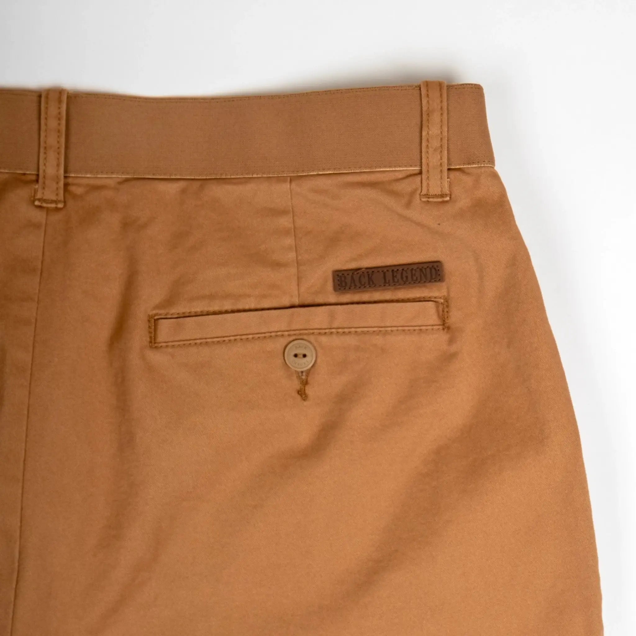 Pantalon chino marron pour homme en coton et élasthanne BACK to LEGEND