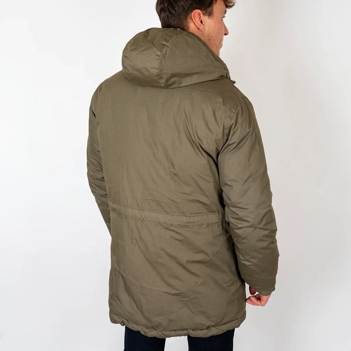 Parka réversible bicolore orange et kaki pour homme BACK to LEGEND (dos kaki)