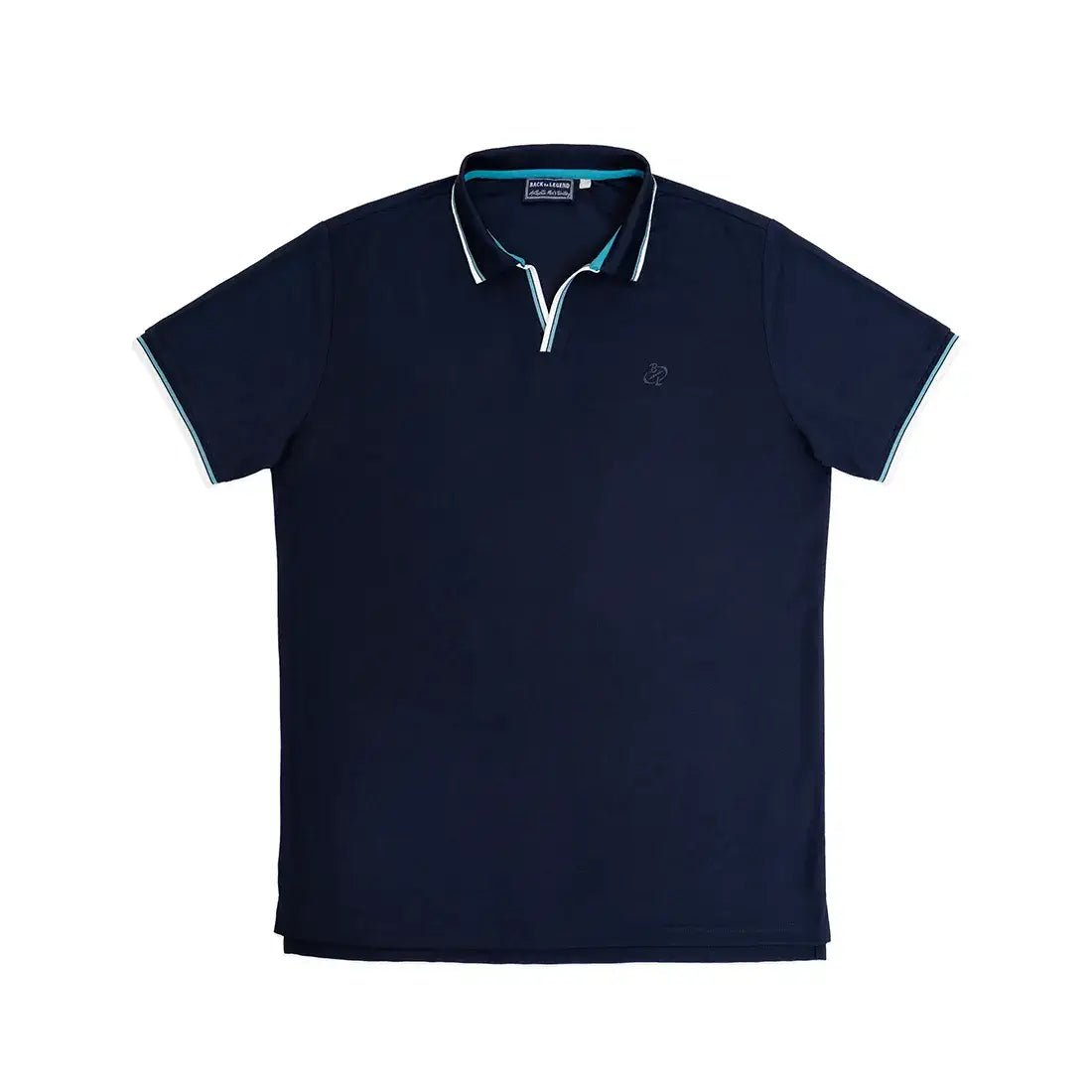 Polo anti UV bleu marine BACK TO LEGEND
