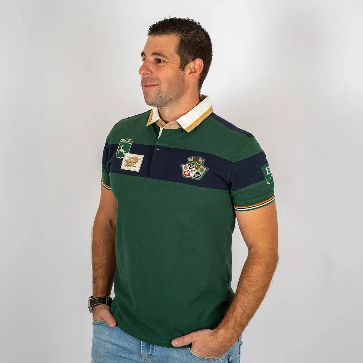 Polo Barbarians vert foncé AFRIQUE DU SUD - BACK to LEGEND