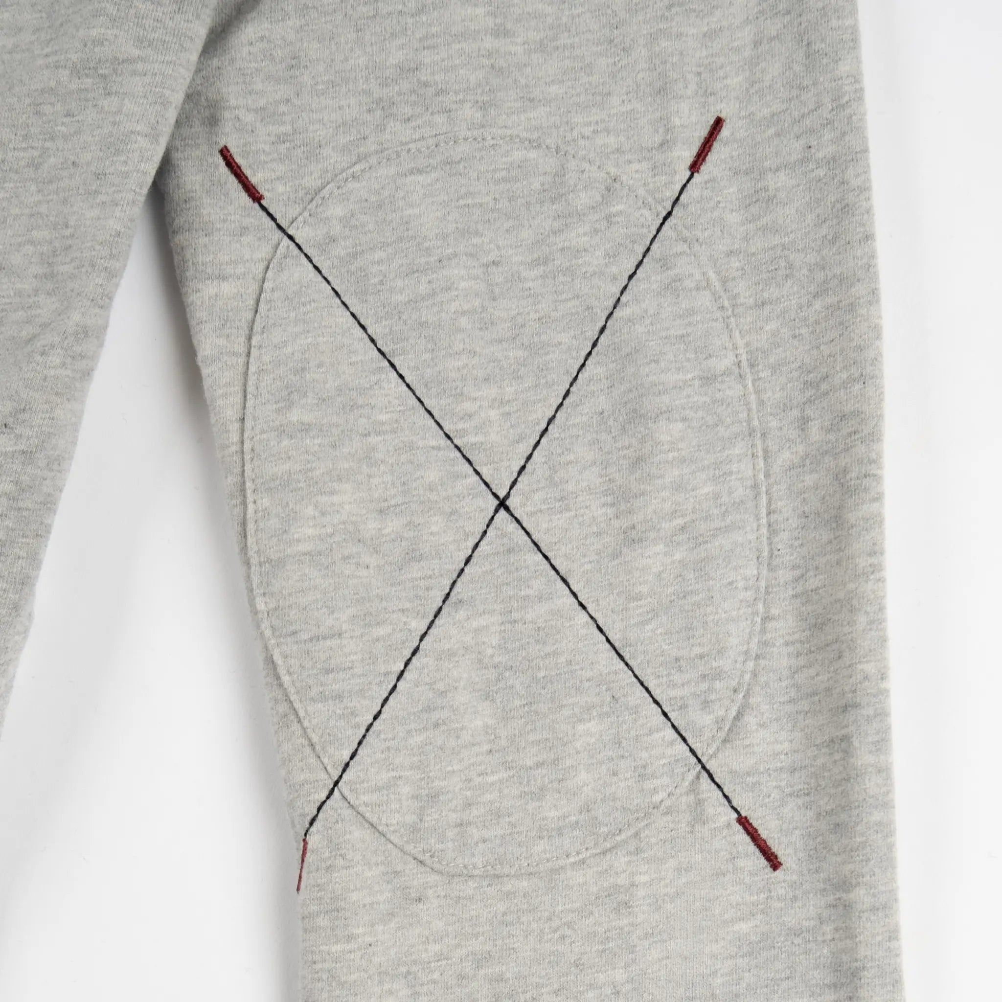 Polo gris chiné toucher peau de pêche pour homme BACK TO LEGEND (zoom coude)
