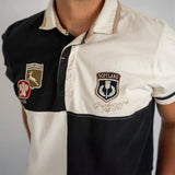 Polo multi-nation Barbarians bicolore (zoom poitrine)