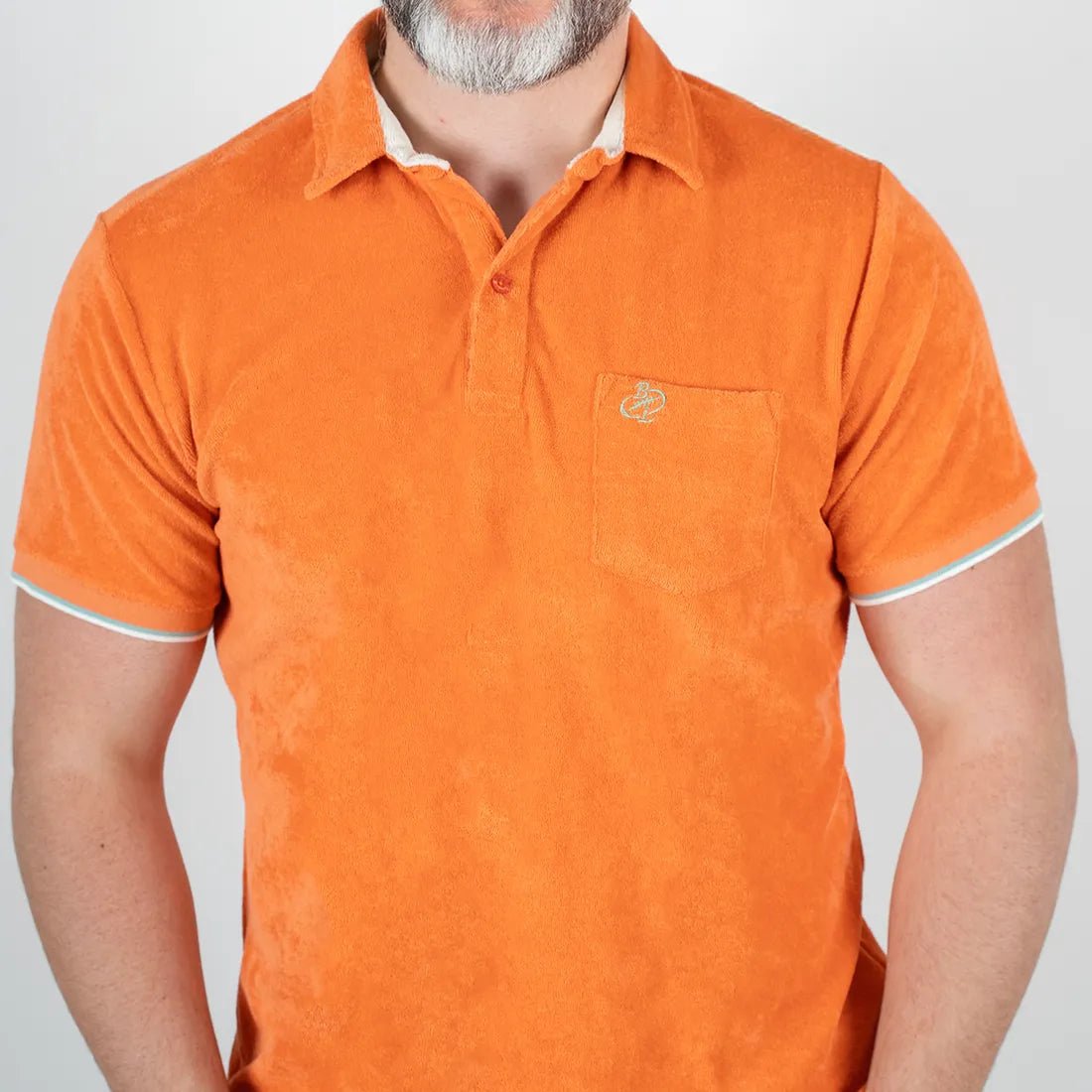 Polo homme orange en tissu éponge - Blacks Legend