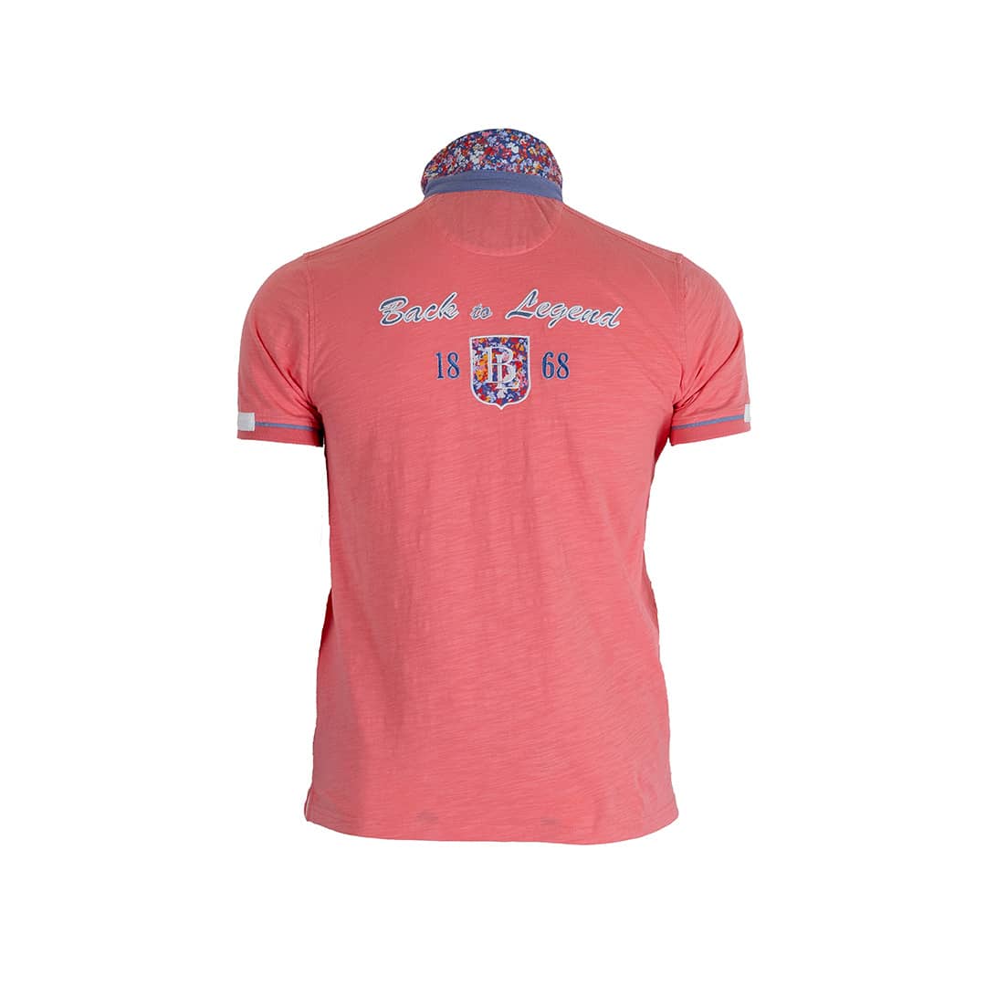 Polo homme rose BACK to LEGEND (vue de dos)