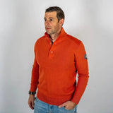 Pull camionneur boutonné orange pour hommes BACK to LEGEND