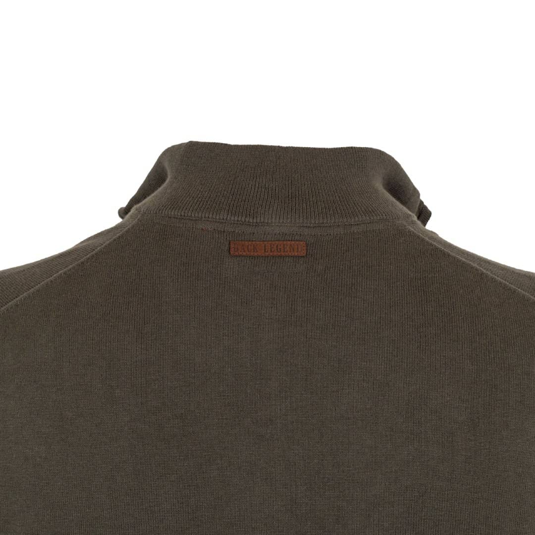 Pull homme col camionneur couleur bronze (zoom col)