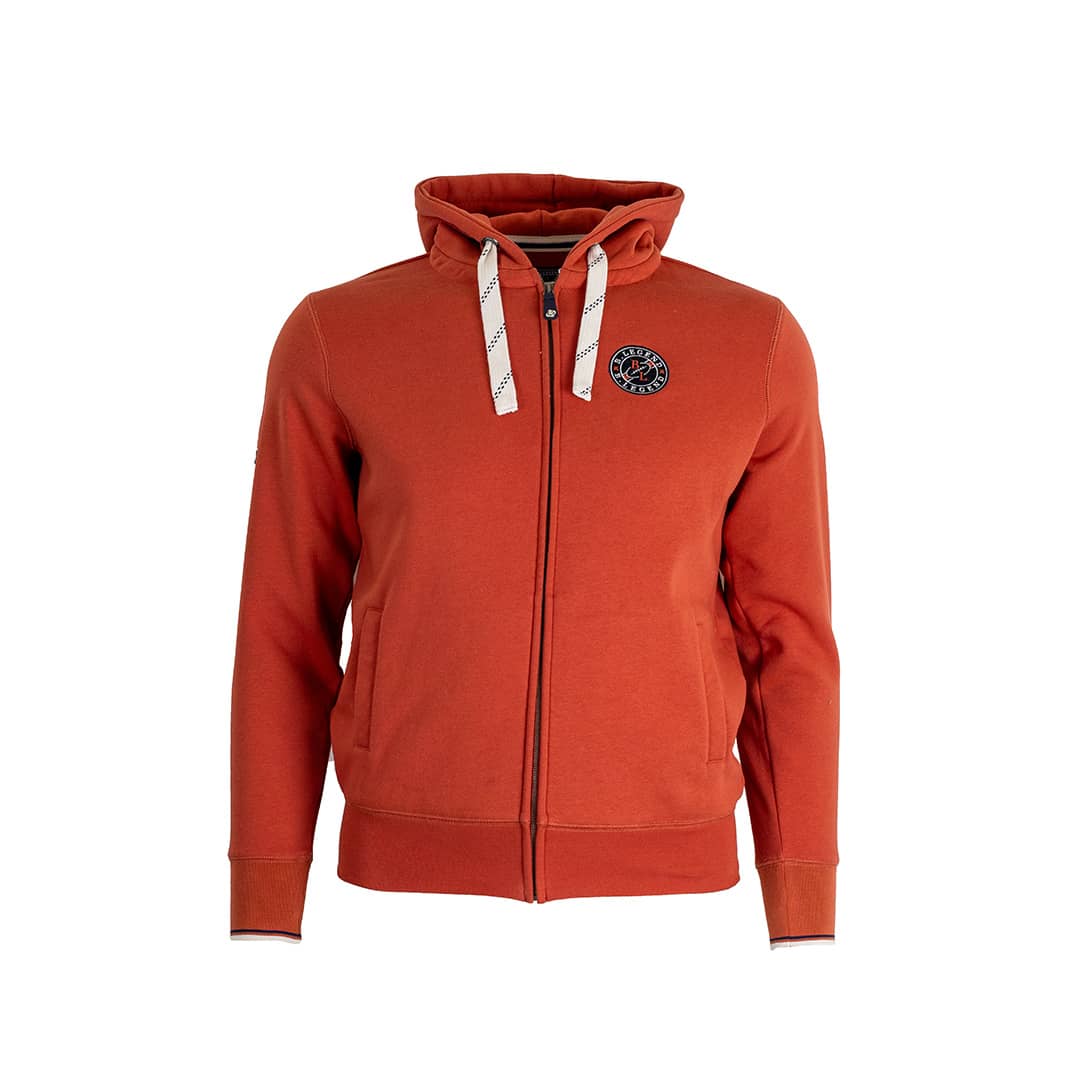Sweat à capuche zippé orange - BACK to LEGEND