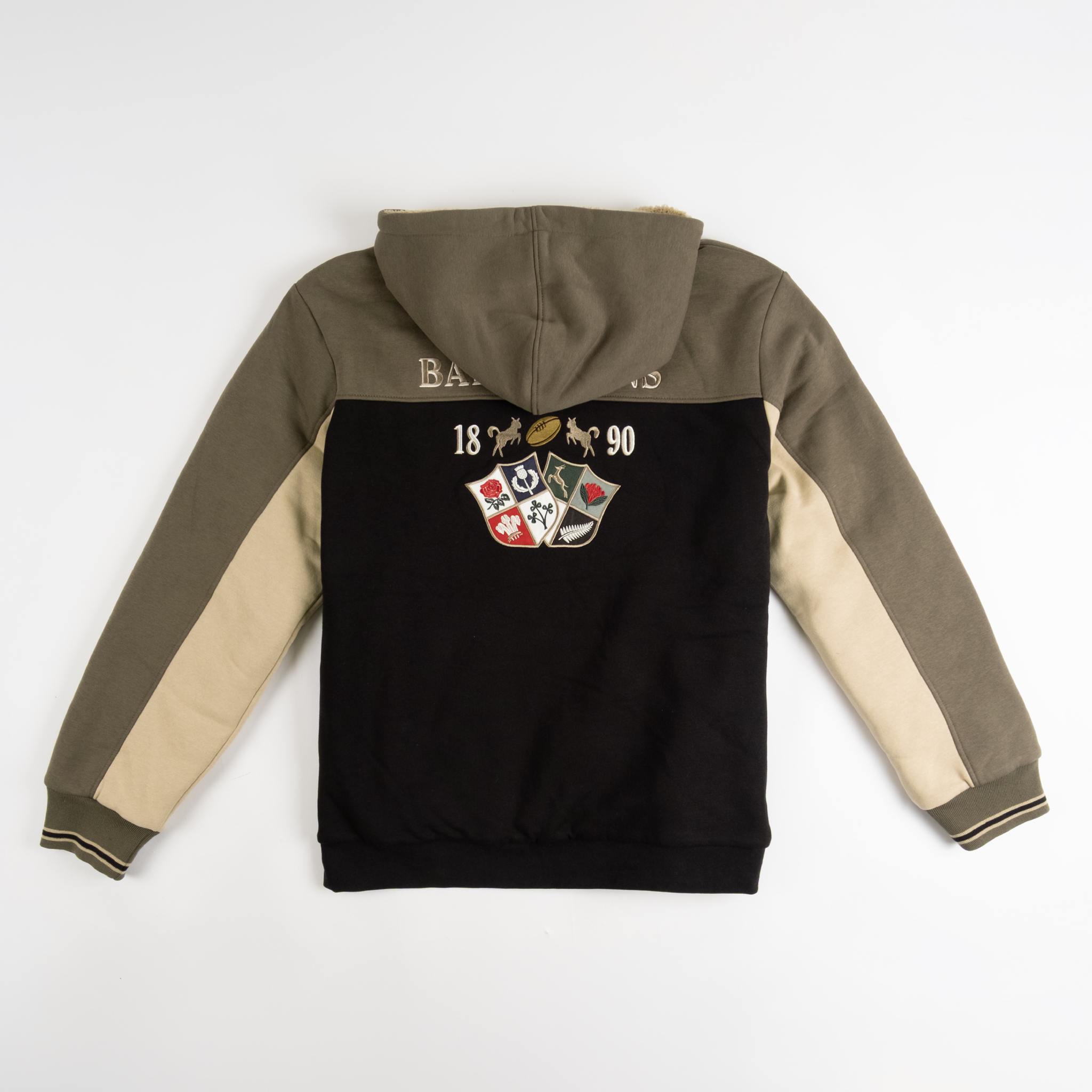Sweat zippé à capuche Barbarians doublé polaire BACK TO LEGEND (vêtement à plat de dos)