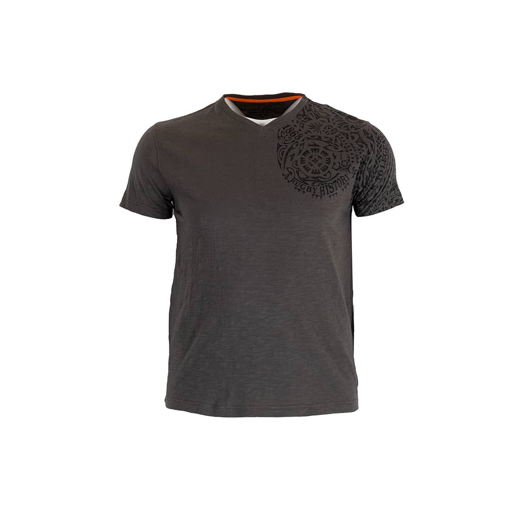 T-shirt kaki col V imprimé maori - Blacks Legend