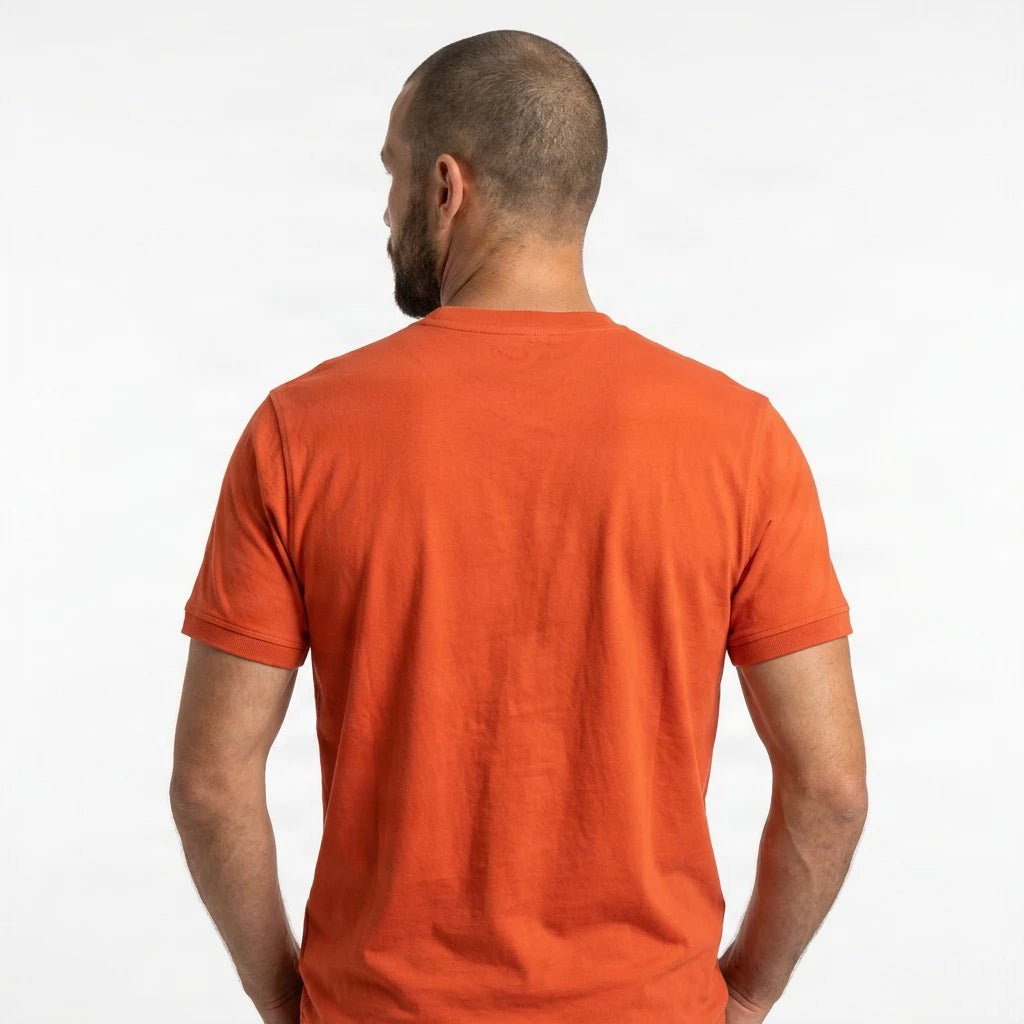 T-shirt orange à col rond pour homme BACK TO LEGEND