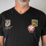 T-shirt Barbarians noir multi-nation (zoom poitrine)